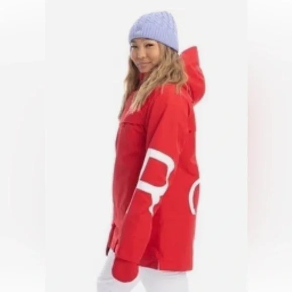 NWT ROXY RED PULLOVER SKI/BOARD JACKET SIZE LARGE - Picture 5 of 15